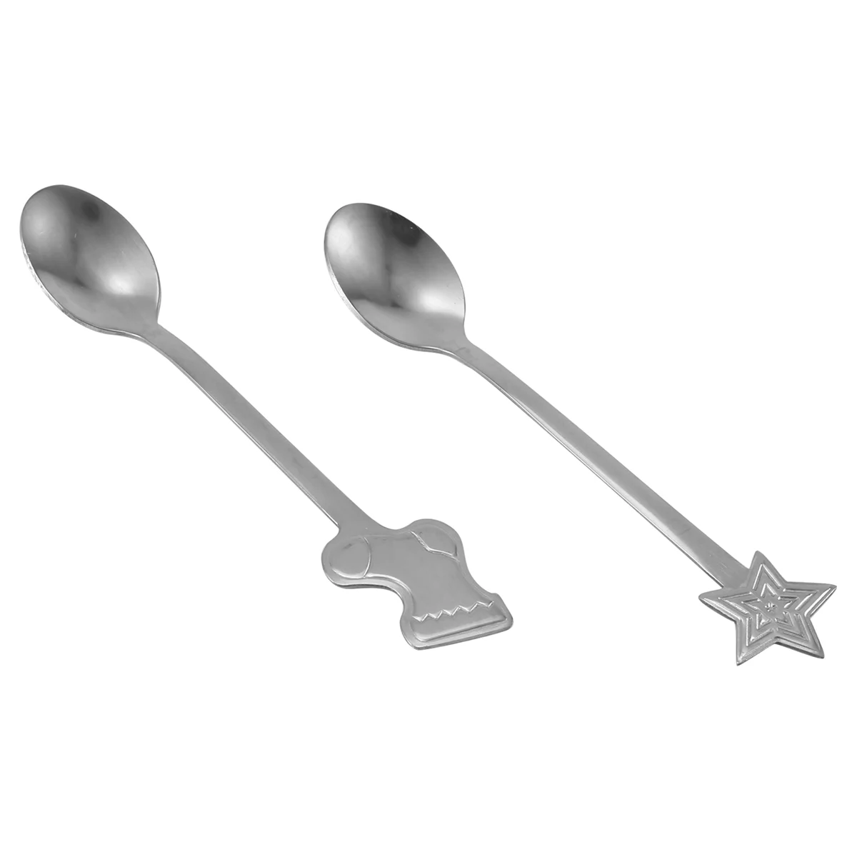 

16Pcs Christmas Decorations for Home Stainless Xmas Coffee Spoons Dessert Spoon Tableware Kitchen New Year Gifts Silver