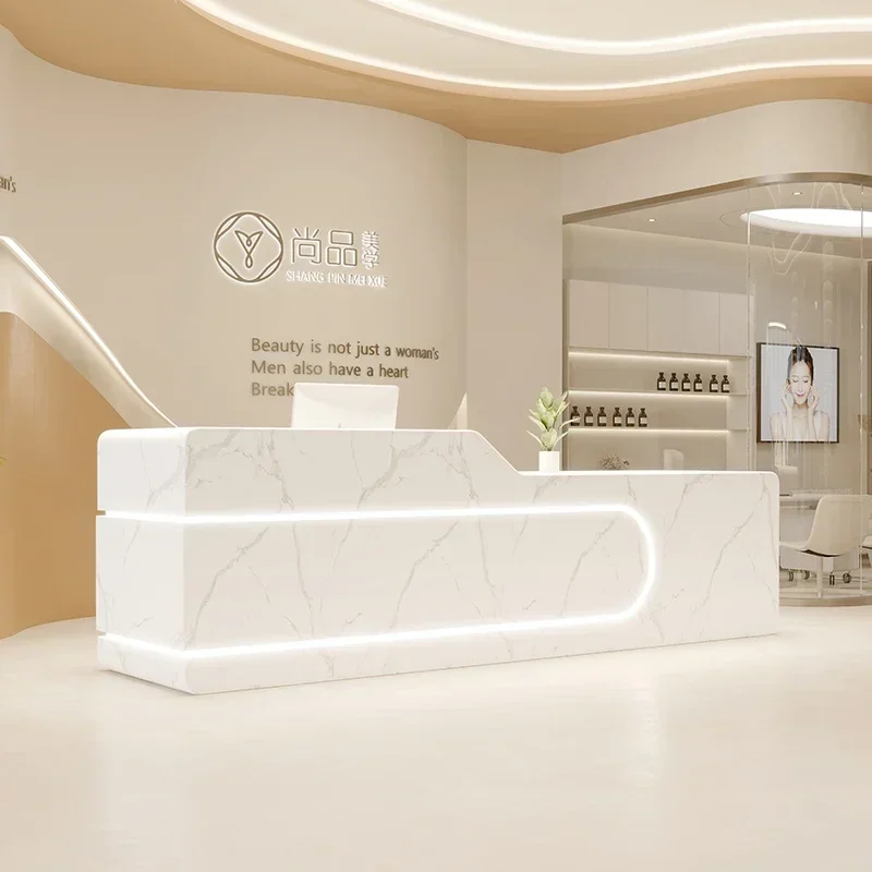 Y SS newLight Luxury High-End Medical Beauty Dental Clinic Beauty Salon Special Bar Counter Cashier Front Desk Reception Table