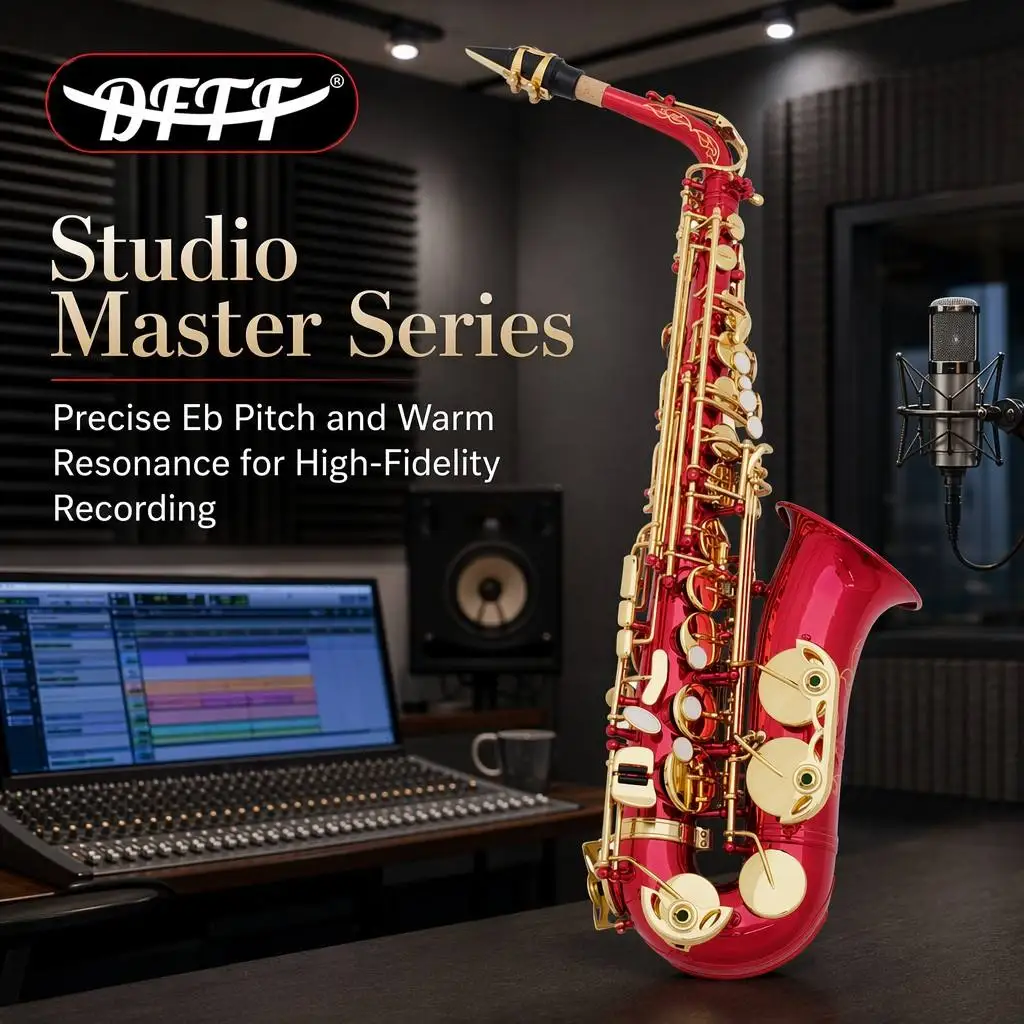 OEM Available Red Eb Alto Saxophone For Adult Performance Band Rehearsal Saxophone