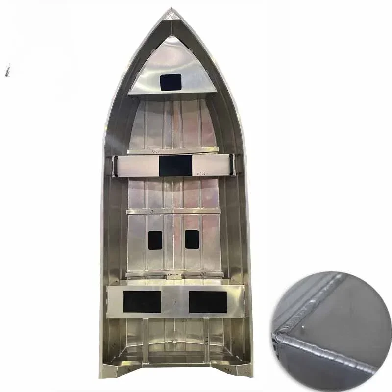 

z 12 Foot Small Boat Deep V Hull Kit Set Sport Yacht for River Racing Lake Bass Jon Vessel Fully Welded Aluminum Fishing Boat