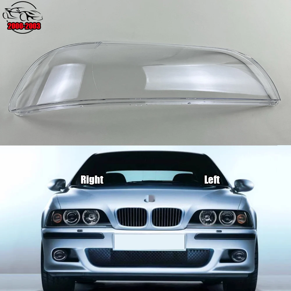 

For BMW 5 Series E39 520 525 528 530 2000-2003 Headlight Cover Transparent Lampshade Lamp Shade Plexiglass Replace Original Lens