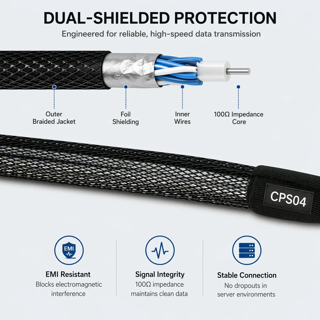 CPS04 Internal Mini SAS HD Cable SFF-8643 50cm 12Gbps SAS 3.0 Cable For Server RAID Controller Interconnect