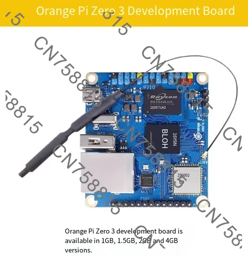 H618 WiFi5 Development Board Development Board Bluetooth5.0，1/1.5/2/4GB RAM DDR4 Orange Pi Zero 3