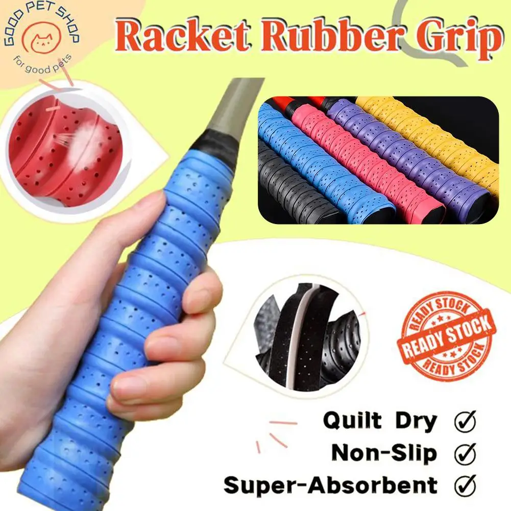 

PU Badminton Racket Overgrip Tape Non-Slip Absorbent Tennis Grip Tape, Breathable Replacement Handle Wrap for Badminton
