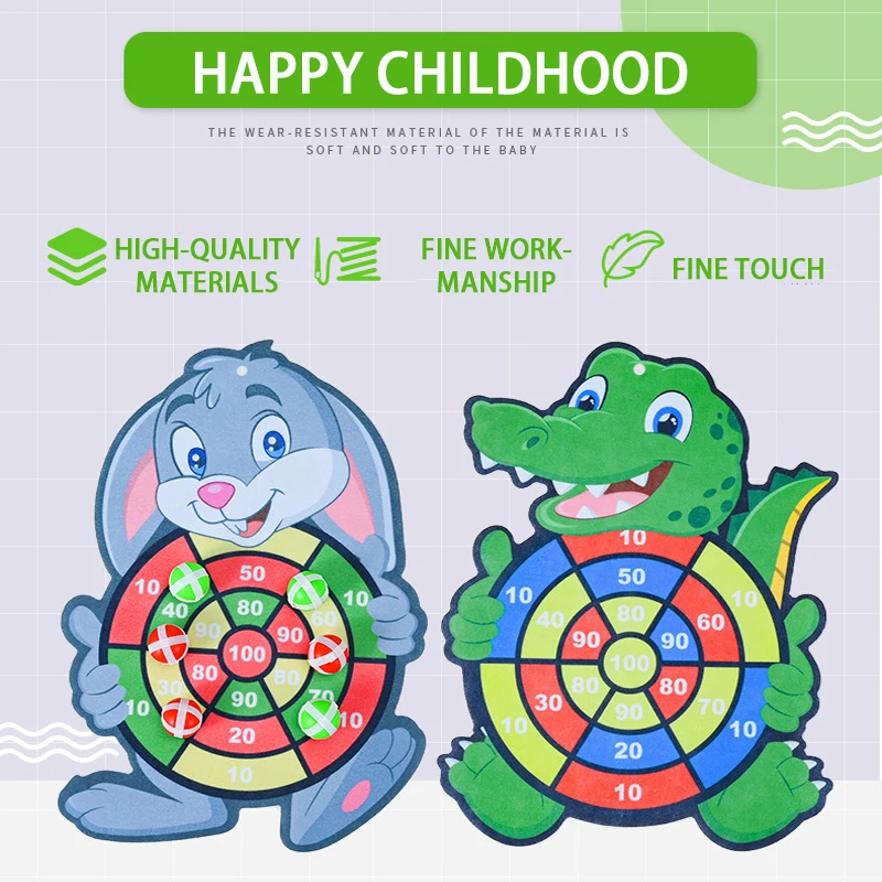 Montessori Dart Board Target Sports Game Toys For Children 4 To 6 Years Old Outdoor Toy Child Indoor Girls Sticky Ball Boys Gift