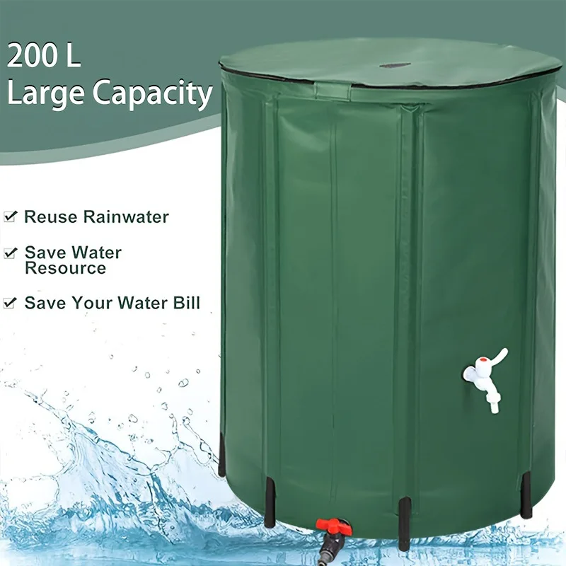 Multifunctional PVC Foldable Rainwater Bucket Outdoor Garden Rainwater Collector Portable Water Storage Container