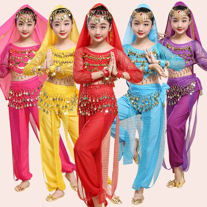 

Indian Dance Costume Daughter Child Indian Dance Performance Costume Xinjiang Ethnic Dance Performance Costume Children belly