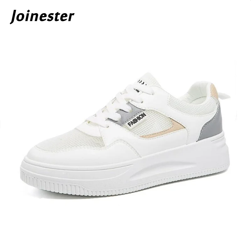 

Women Breathable Mesh Sneaker Color Block Lace-up Summer Casual Shoe Round Toe Fashion Daily Walking Travel Footwear for Girls