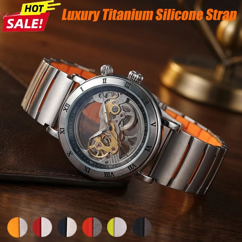 

22mm Luxury Titanium Strap for Huawei Watch GT6 Pro GT5 46mm 4 4Pro Ultimate Luxury Strap for Amazfit GTR4/3/2 Balance Correa