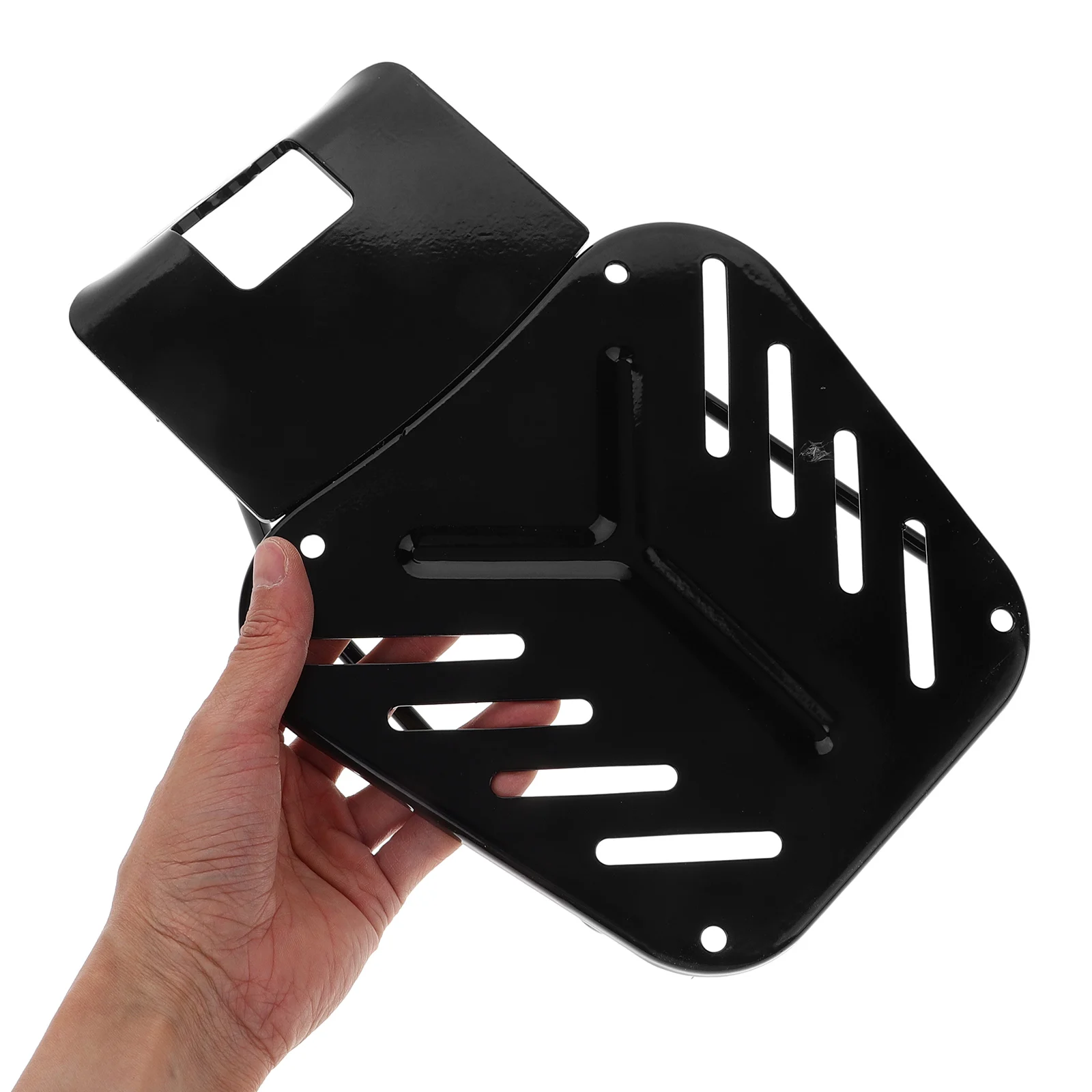 

Electric Bike Rear Rack Shelf Durable Metal Black Sports Motorcycle Luggage Carrier Cargo Accessories