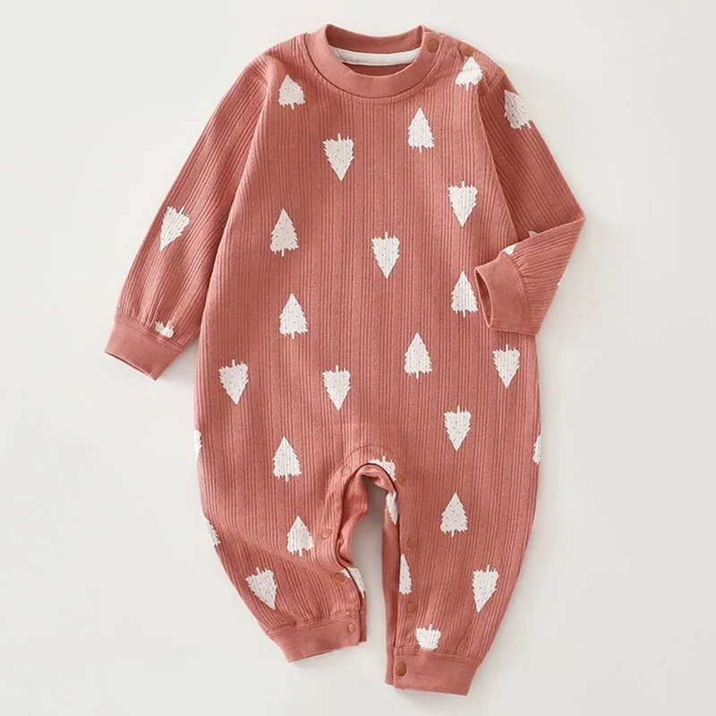 2026 New Spring Autumn Newborn Girl Boy Clothes 0 To 3 Months Korean Cartoon Cute Print Casual Cotton Jumpsuits Baby Romper B318
