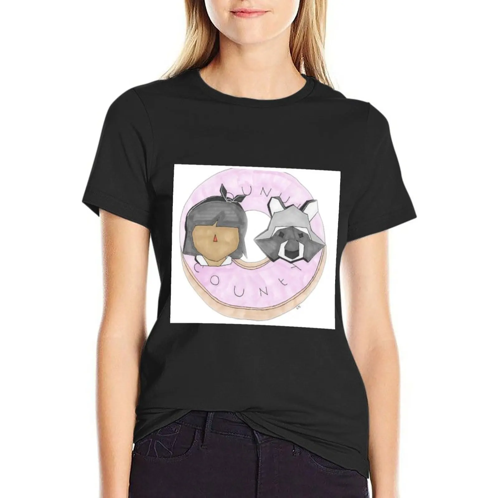 

Donut County shirt design T-Shirt lady clothes vintage clothes kawaii clothes oversized Women tops