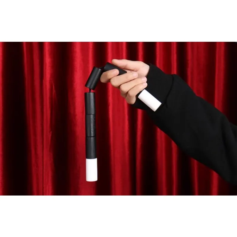 Magician's Instant Breakaway Wand Broken and Restored Wand Gimmick Shiny Plastic Strip Magia Straw Tip Magic Tricks Black Stick