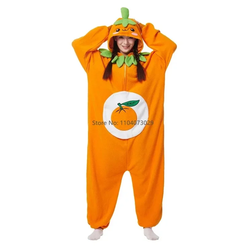 Onesieshow Fruit Kigurumi Pyjamas Halloween Onesie Adult  Cartoon Pumpkin Avocado Pajama Cosplay Party Women Men Homewear view 4