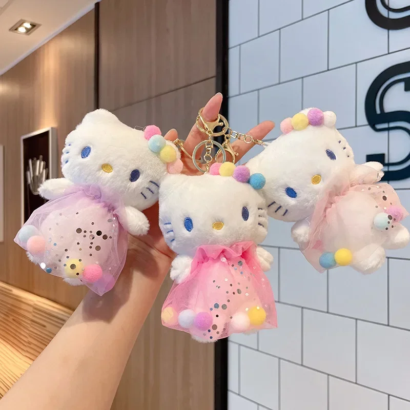 

Новинка Sanrio Kt плюшевый школьный рюкзак с подвеской декоративная кукла брелок игрушка детский подарок на день рождения Рождество