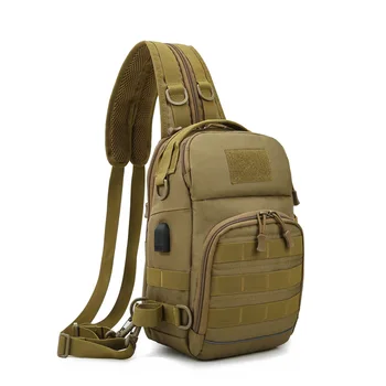 Sac à bandoulière USB pour homme, sac de poitrine extérieur, sacs de pêche, randonnée, sport, trekking, escalade, notification Bolso, nouveau lancé, 2024