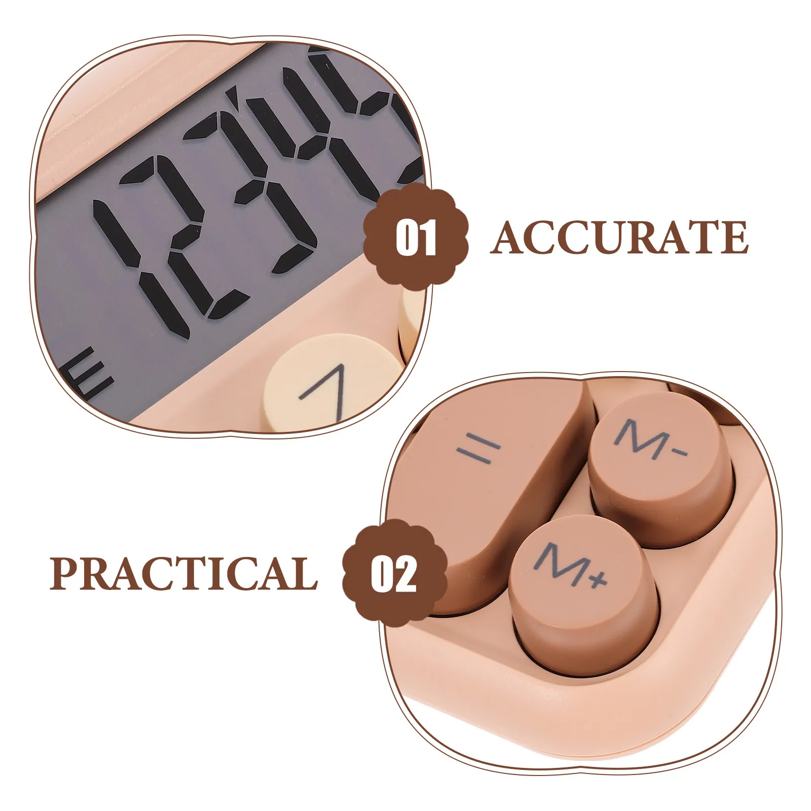 Dopamine Color Calculator Lightweight Plastic Desk Calculator for Students School Office Home Use Basic Arithmetic Calculating