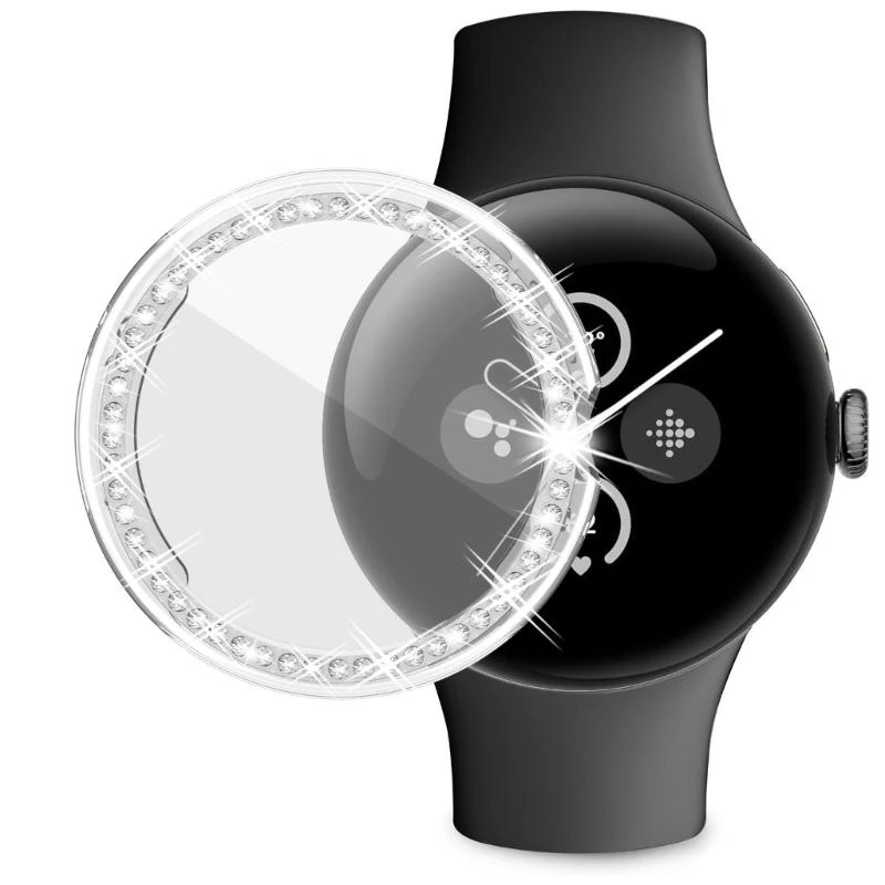 83CE Full Coverage Diamond Bezel Shell Protector Cover Scratchproof Housing Replacement Silicone Cover