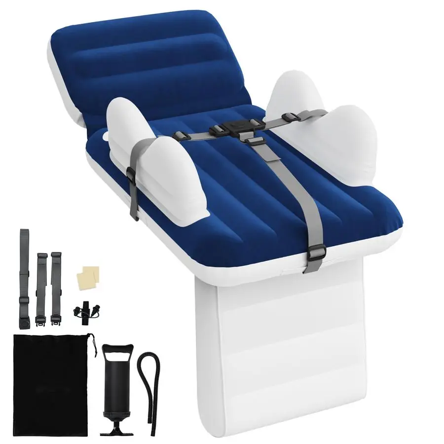 Toddler Airplane BedAirplane Seat Extender for Kids,3 mm Thickness Inflatable Baby Air Mattress with Cup Holder amp Seat Belt, P