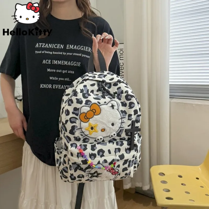 

Sanrio Hello Kitty Cute Pattern Shoulders Bag Korean Version College Style Y2k Girl Backpack Large Capacity Lightweight Backpack