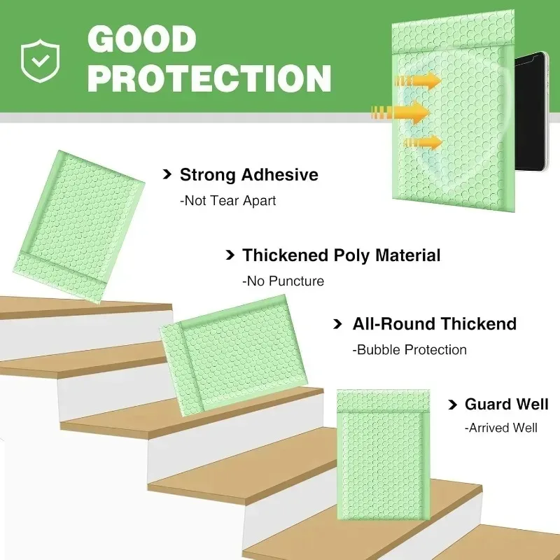 Thickened Bubble Bags Shipping Mailers Padded Envelopes Strong Adhesive Self Seal Waterproof Anti-Shock Bags for Business Post