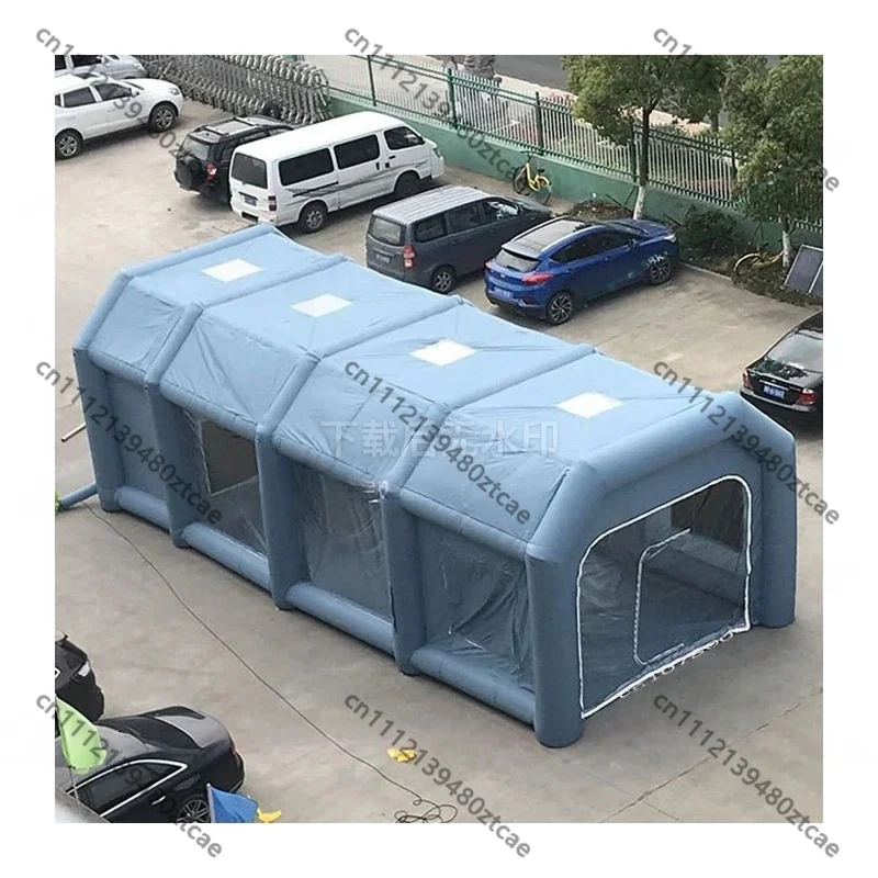 Outdoor Portable Inflatable Spray Paint Room, Foldable Mobile Car Spray Paint Tent, Waterproof Dustproof Inflatable Car Cover