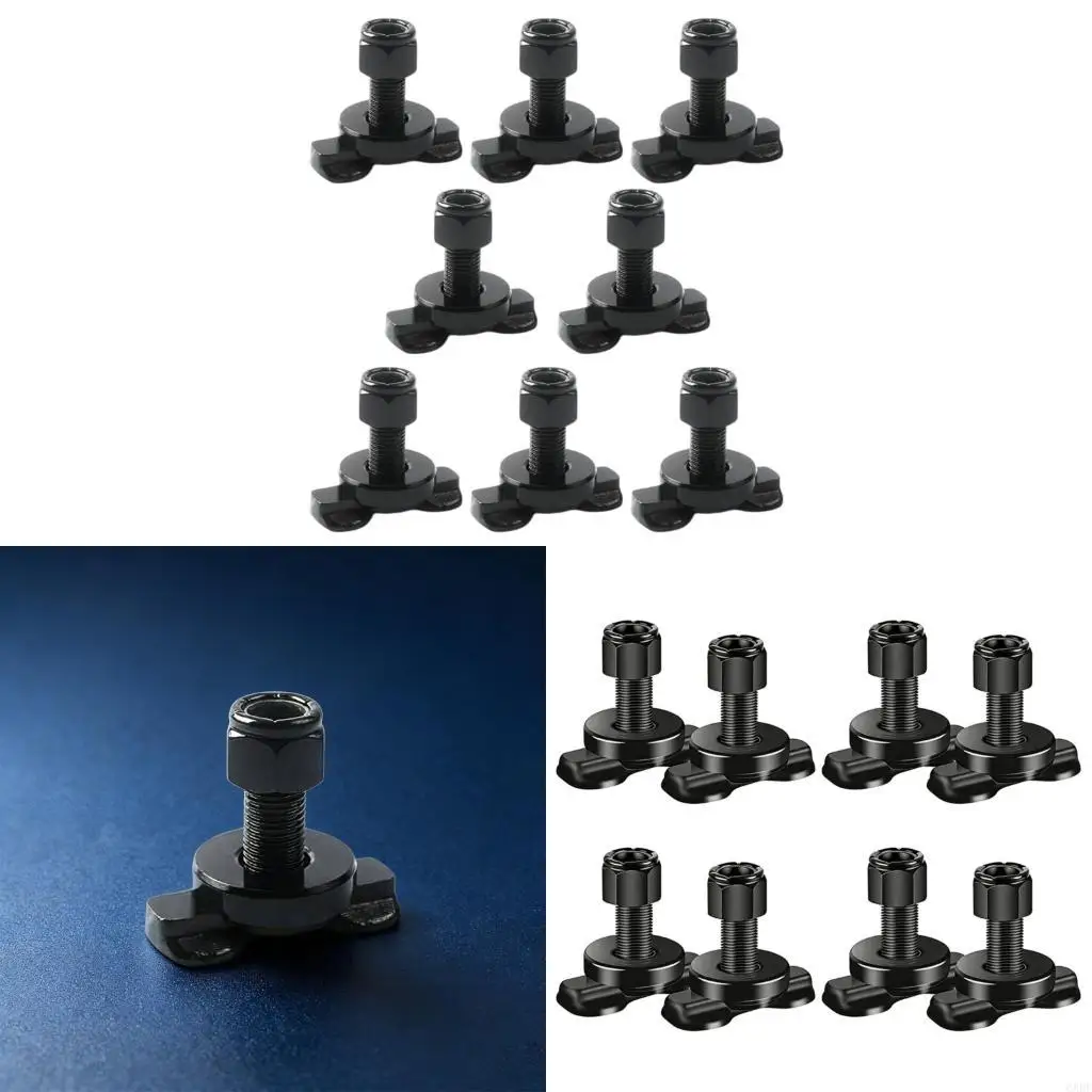 6XDF Universal L Shaped Track Sliding Rails Set Of 8 For Secure Cargo Management In Pickups And Travel Vehicles