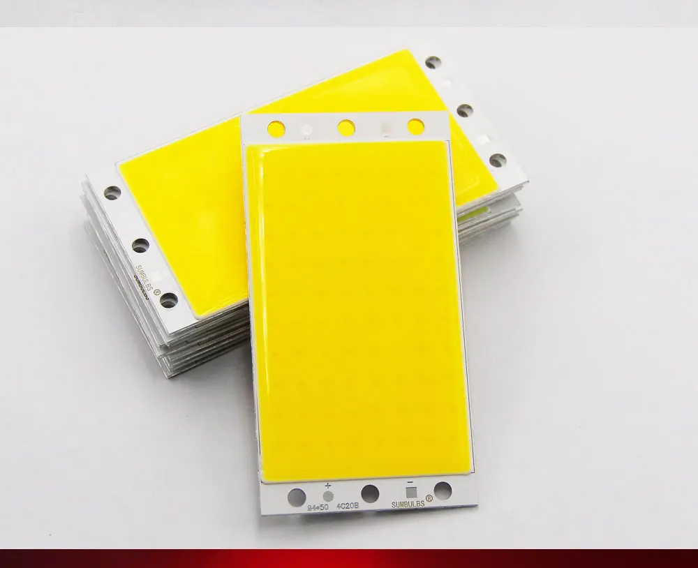 94x50MM 15W COB LED-Lichtstreifenmodul DC 12V 1600LM Ultrahelles Warmweißes Kaltweißes Blaues COB-Chip-On-Board-Matrix-LED-Lampenmodul – Detail 9