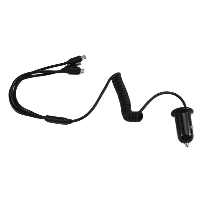 Car Adapter Accessories 3 Interface Universal Phone Charging For IOS Android Type-C Auto Power
