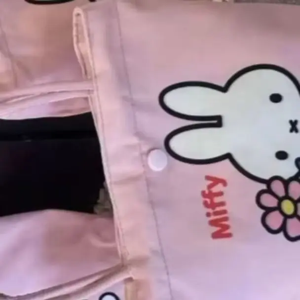 Cartoon Kawaii Miffy Pink Handbag Mini One Shoulder Cell Phone Sundries Take It with You Large Capacity Storage Wear-resistant