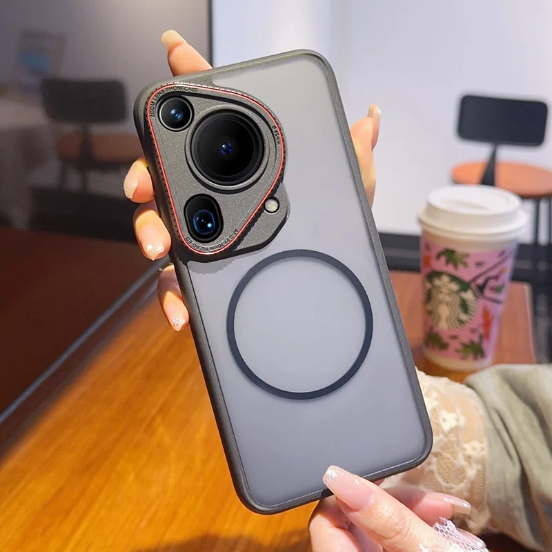 

For Huawei Pura 70 Ultra Case New Magnetic Leica Lens Frosted Full Cover Drop-Proof Cover For Pura 70 Pro Plus Shockproof Funda