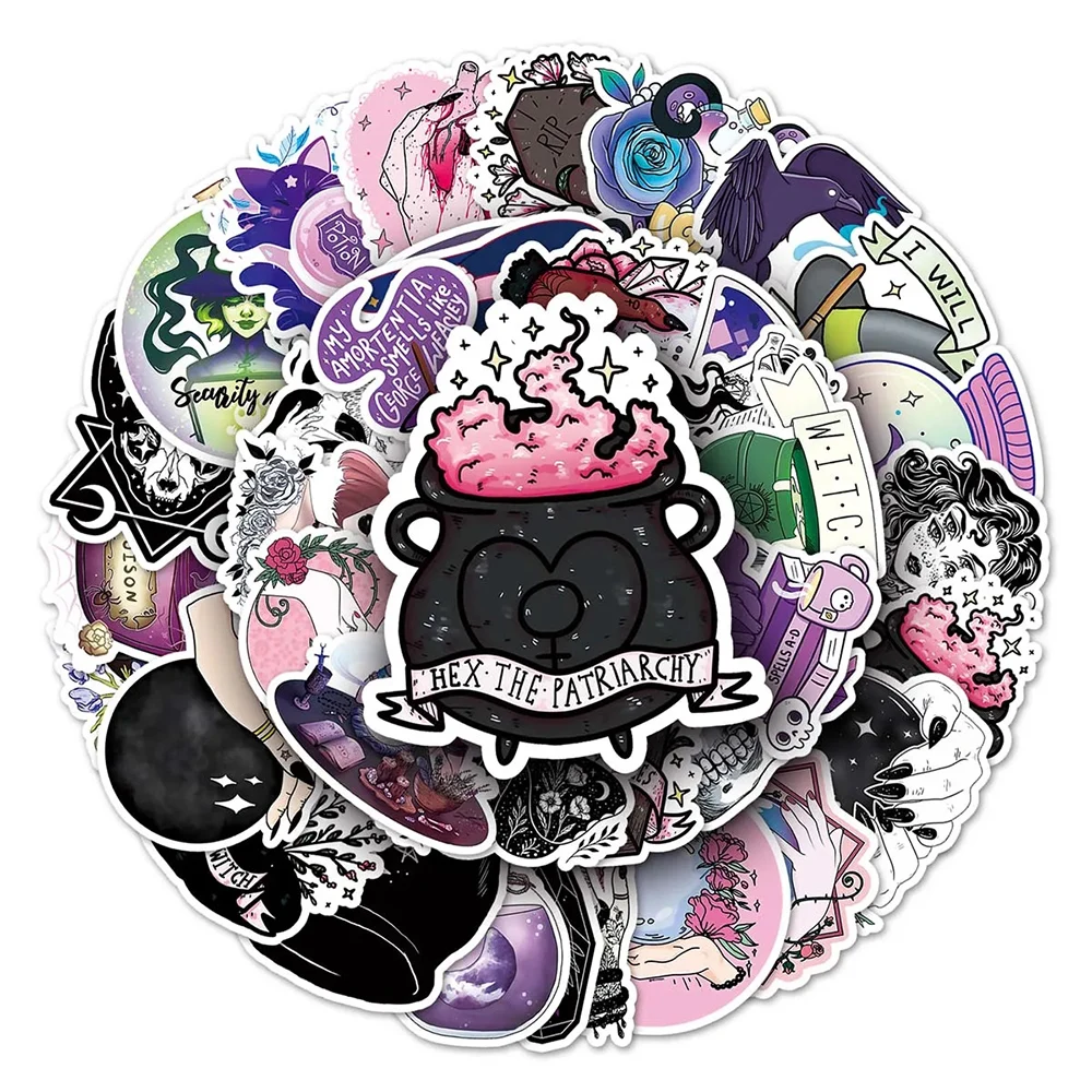 10/30/50 stücke Gothic Stil Hexe Cartoon Aufkleber Magie Wahrsagerei Kristall Ball Aufkleber DIY Telefon Notebook Gepäck Graffiti abziehbilder
