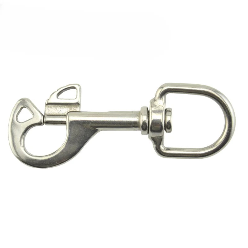 

316 stainless steel 95MM rotating single head hook spring buckle scuba technology diving equipment BCD accessories