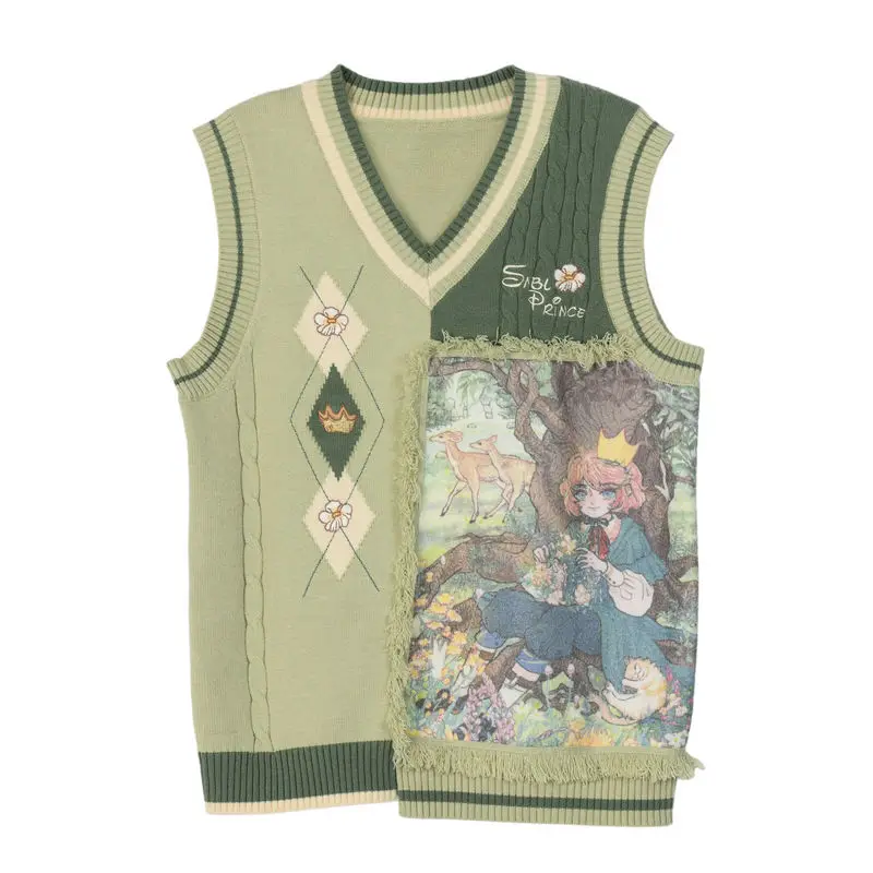 Gagarich Mode Vrouwen Koreaanse 2024 Originele Healing Retro Breigoed Academie Nieuwe Vest Jas Set Trui Vest Vest