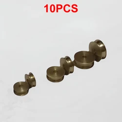 10PCS Dia 3/4/5/6/8mm Mini Brass Pulley Center Hole Diameter 1mm Single Groove Roller Pulleys Thickness 1.3/1.5/1.7/2.0/2.3mm