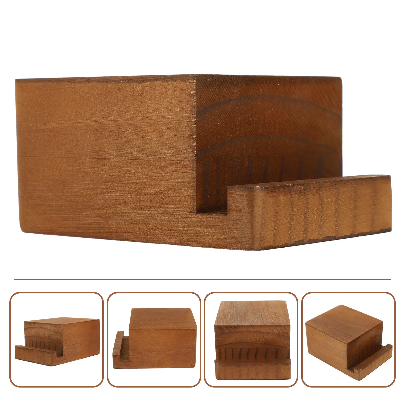Vinyl Record Storage Holder Solid Wood Rustic Vinyl Record Stand Display Rack Desktop Album Cover Holder Cd Organizer Shelf view 3