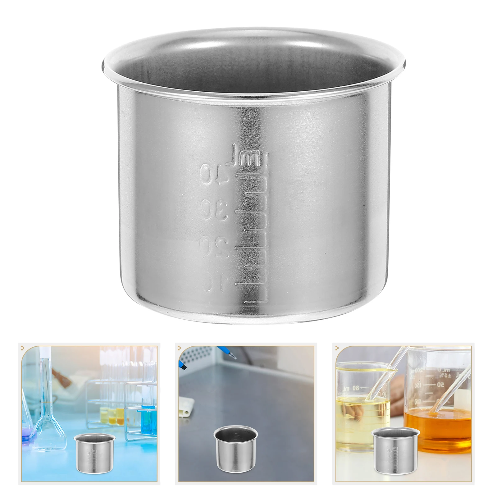 

with Scale Liquid Measuring Cup Cups Stainless Steel Laboratory Weighing Supplies
