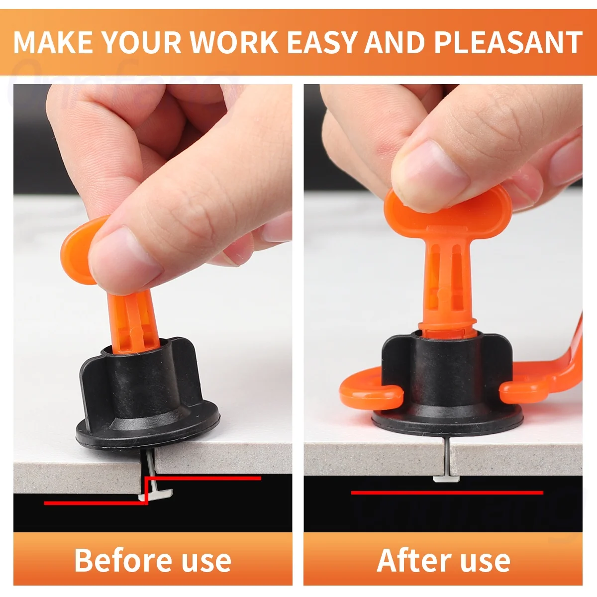 50/100pcs Tile Leveling System Level Tile Spacer Wall Leveler Wedges Spacers Flooring Reusable Wall Tile Carrelage Leveling