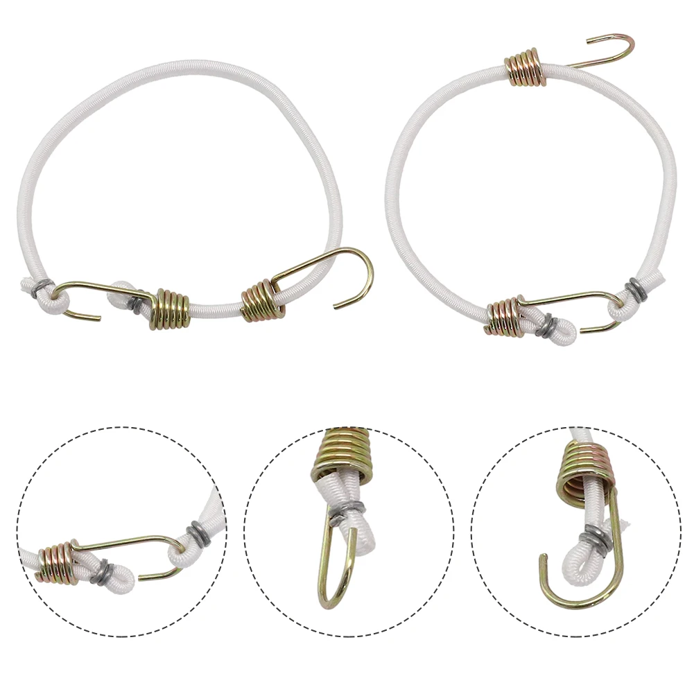 Pack Of 10 Heavy Duty Elastic Bungee Cords Luggage Cord 25cm Outdoor Mini Metal Hooks Heavy Duty Bungee Cord Bundle