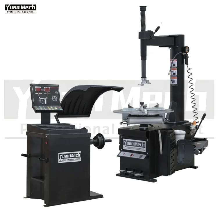 Factory YuanMech CB5557 Tire Workshop Equipment Wheel Balancer Tire Changer Machine Combo