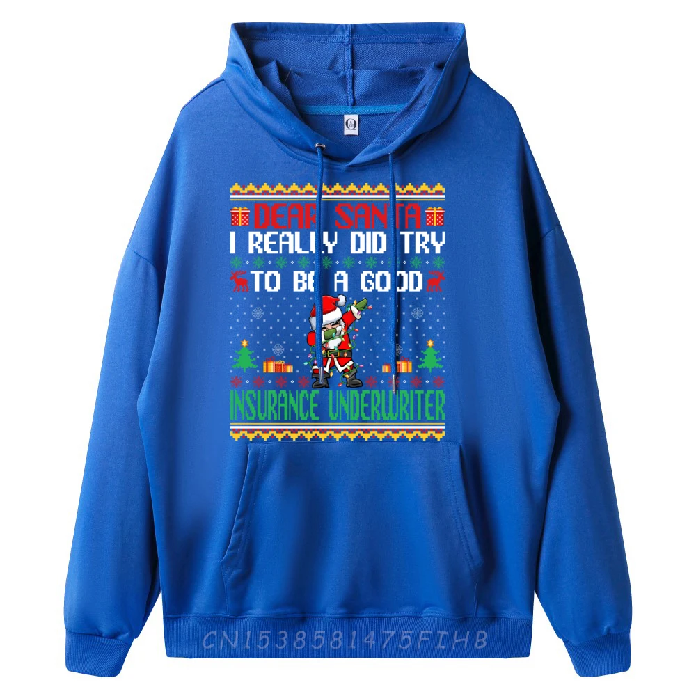 Santa Try To Be A Good Insurance Underwriter Christmas Graphic Tees Men Natural New Year 2025 Tops & Tees Lovers Day