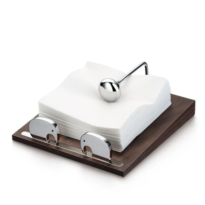 Light luxury stainless steel fixed point, tissue rack soft packaging, home decoration, tissue box model room