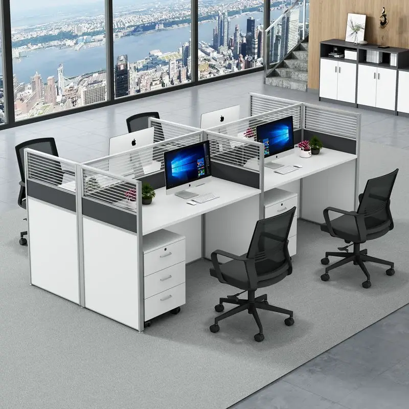 

Staff Office Desk Staff Computer Desk Simple Modern 2/4/6/person Partition Screen Work