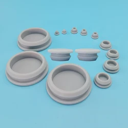 1-1000pcs Food Grade Silicone Rubber Hole Cap Grey 22mm Solid T-type Plug Cover Snap-on Gasket Blanking End Cap Seal Stopper