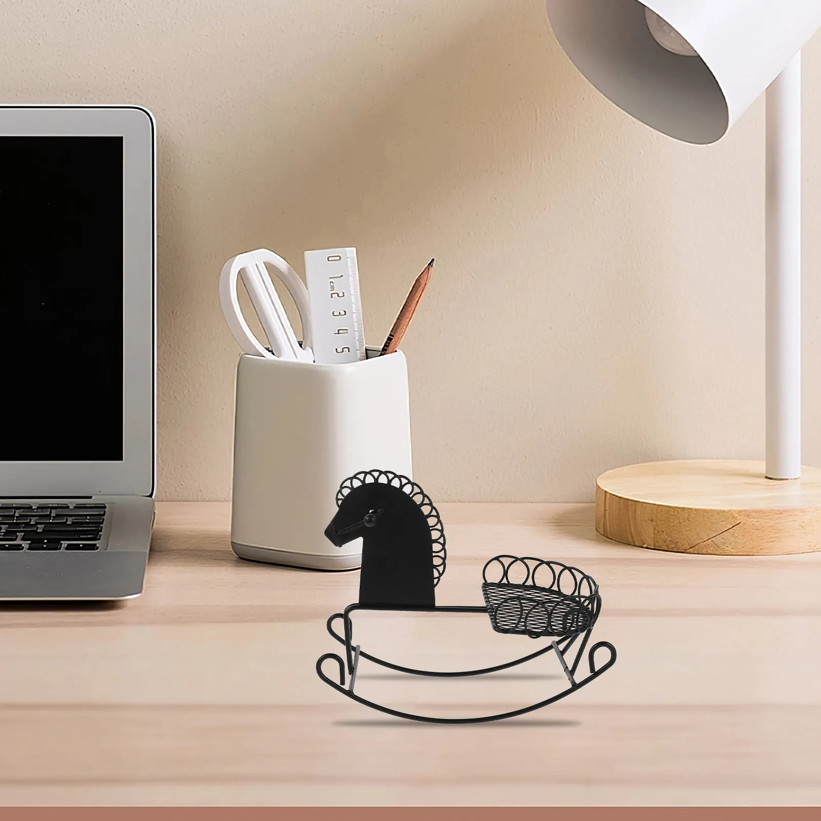 

2Pcs Mini Rocking Horse Figures - Sturdy Metal Design for Tiny Houses - Creative Play and Display - Ideal for Dollhouse