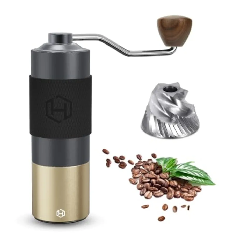 

Manual Coffee Grinder - Hand with Adjustable Conical Stainless Steel Burr Mill Ccity 30g Portable Mill Faster Grinding Efficien