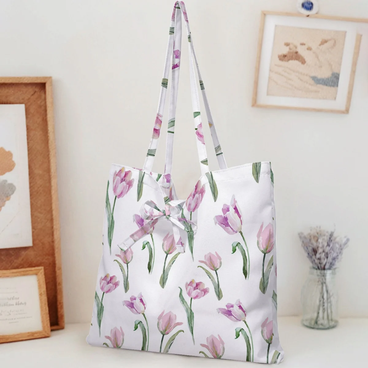 

Симпатичная сумка-тоут для женщин, портативная, универсальная, с рисунком букв и мультфильмов, экологически чистая сумка, модная женская сумка для покупок