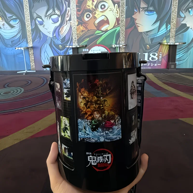 

Limited Original Anime Action Figures Demon Slayer Infinite City Chapter Models Toys Popcorn Bucket Pvc Collections Decor Gifts