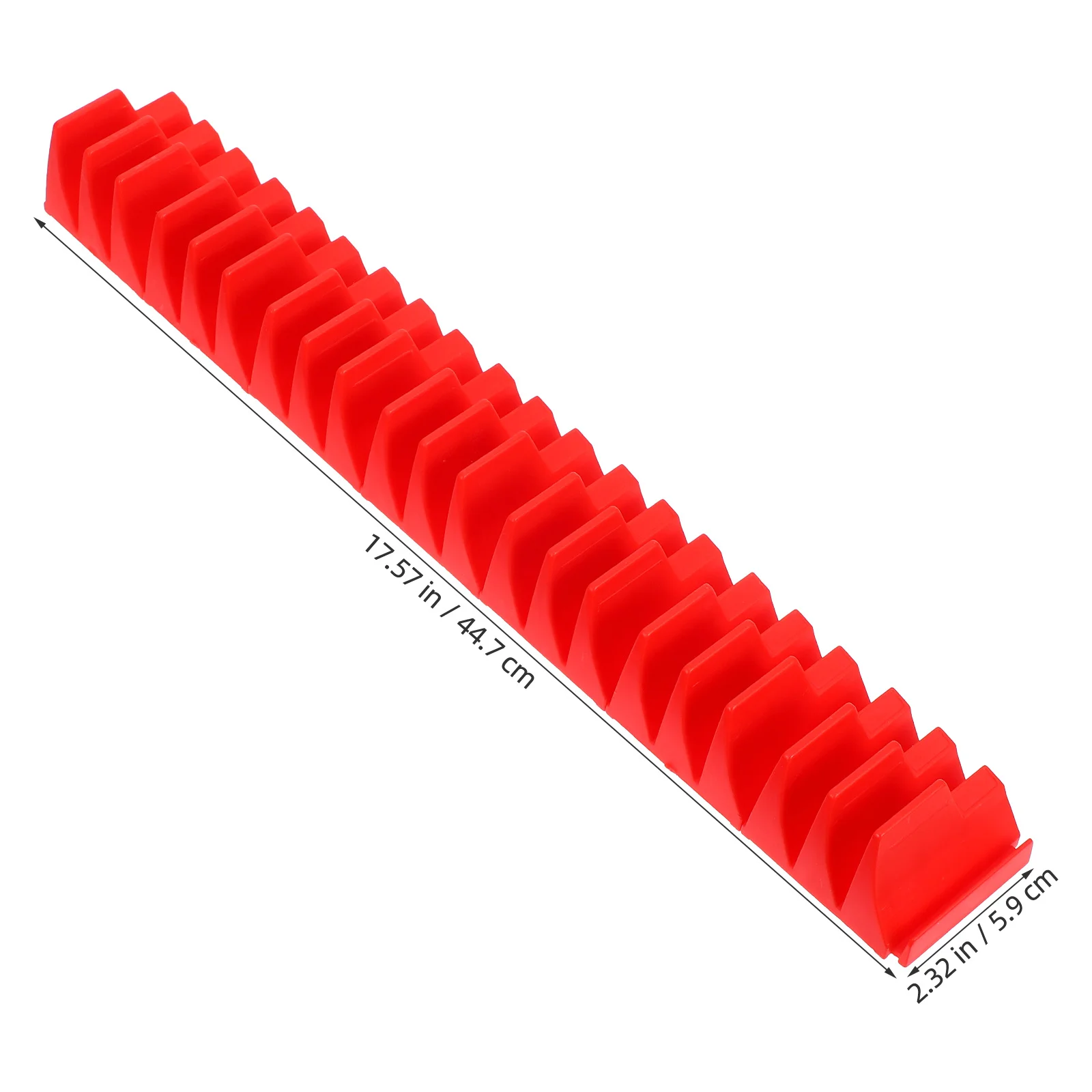 2Sets Wall Mount Wrench Organizer Heavy Duty Tool Storage Rack with Individual Slots for Garage Workshop Space Saving Red