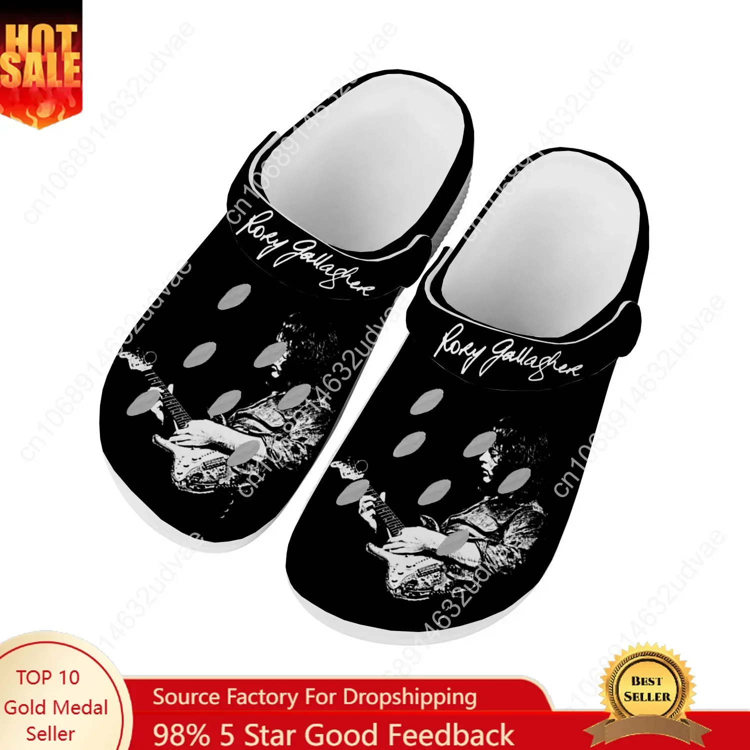 

Rory Gallagher Water Shoes Mens Womens High Quality Fashion Home Garden Clogs Customizd Sandals Beach Breathable Hole Slippers